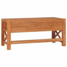 Berkfield Home TV Cabinet 100x40x45 cm Teak Wood in Brown - Size: 100 x 40 x 45 cm - thumbnail 5