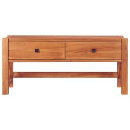 Berkfield Home TV Cabinet 100x40x45 cm Teak Wood in Brown - Size: 100 x 40 x 45 cm