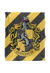 Warner Brothers Harry Potter Hufflepuff Crest 4 Blanket 152 x 127 cm in White - thumbnail 1