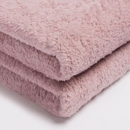 OHS Large Teddy Fleece Throw Blanket in Light Pink - Size: 150 cm x 200 cm - thumbnail 2