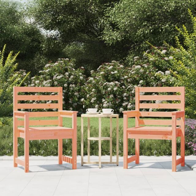 Berkfield Home Garden Chairs 2 pcs 60x48x91cm Solid Wood Douglas in Brown - Size: 60 x 48 x 91 cm - image 1