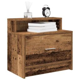 Berkfield Home Bedside Cabinets with Drawer 2 pcs Old Wood 51x31x47 cm in Brown - Size: 51 x 31 x 47 cm - thumbnail 1