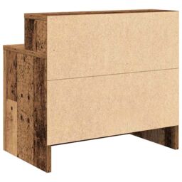 Berkfield Home Bedside Cabinets with Drawer 2 pcs Old Wood 51x31x47 cm in Brown - Size: 51 x 31 x 47 cm - thumbnail 8