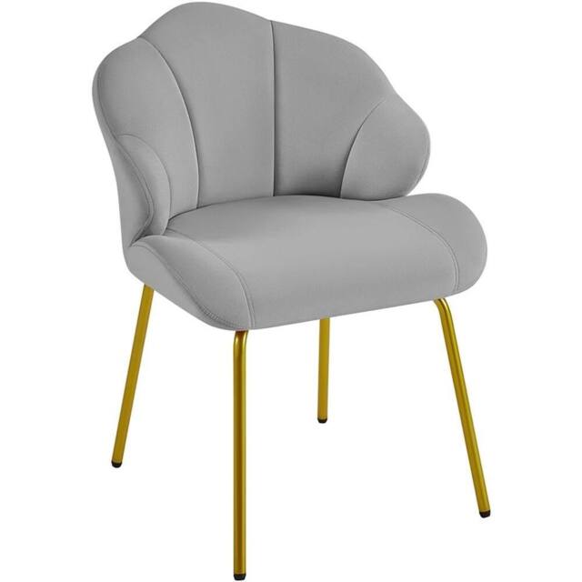SPETLEK Velvet Accent Chair Light Gray in Grey - image 1