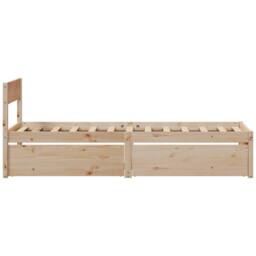 Berkfield Home Bed Frame without Mattress 90x190 cm Single Solid Wood Pine in Natural - thumbnail 5