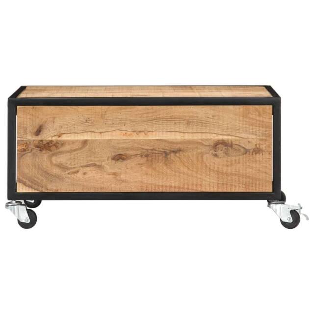 Berkfield Home Table Coffee Table 70x70x32 cm Solid Acacia Wood in Brown - Size: 70 x 70 x 32 cm - image 1
