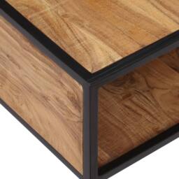 Berkfield Home Table Coffee Table 70x70x32 cm Solid Acacia Wood in Brown - Size: 70 x 70 x 32 cm - thumbnail 6