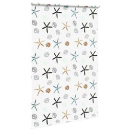 Berkfield Home Shower Roller Blind 160x240 cm Fabric Width 156 cm in Black - thumbnail 4