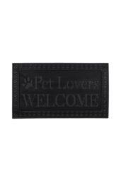 JVL Fauna Lovers Scraper Rubber Pin Doormat 40x70cm in Black - Size: 40 cm x 70 cm - thumbnail 1