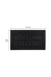 JVL Fauna Lovers Scraper Rubber Pin Doormat 40x70cm in Black - Size: 40 cm x 70 cm - thumbnail 5