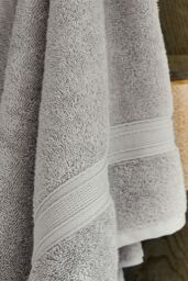 CHRISTY 'Serene' Soft Tone 100% Combed Cotton 8 Piece Towel Bale in Light Grey - thumbnail 3