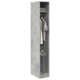 Berkfield Home Wardrobe Concrete Grey 30x50x200 cm Engineered Wood - Size: 30 x 50 x 200 cm - thumbnail 1