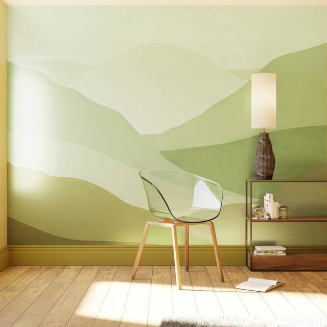 Superfresco Easy Beyond the Horizon Green Print To Order 3m x 2.8m Mural - image 1