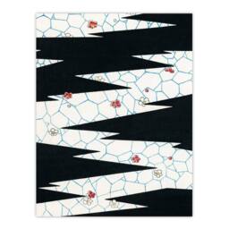 Artery8 Shin Bijutsukai Framed Wall Art Print Flowers On Footpath Pattern in White - Size: A4 - thumbnail 3