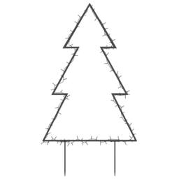 Berkfield Home Christmas Light Decoration with Spikes Tree 80 LEDs 60 cm in Black - thumbnail 5