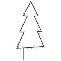 Berkfield Home Christmas Light Decoration with Spikes Tree 80 LEDs 60 cm in Black - thumbnail 7