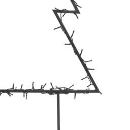 Berkfield Home Christmas Light Decoration with Spikes Tree 80 LEDs 60 cm in Black - thumbnail 8