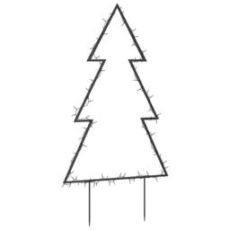 Berkfield Home Christmas Light Decoration with Spikes Tree 80 LEDs 60 cm in Black - thumbnail 4