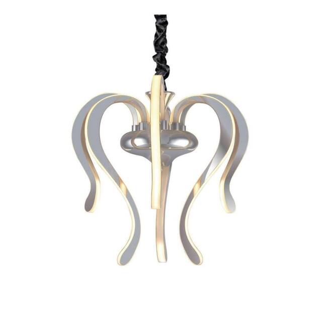 Netlighting Versailles Pendant LED Light 57W 2733lm 3000K Chrome White Acrylic in Grey - image 1