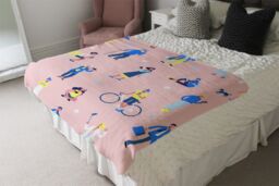 Benjamin Tate Design Different People With Mobile Phones & Gadgets Blanket in Natural - Size: 120 cm x 150 cm - thumbnail 3