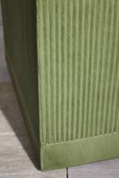 Dibor X-Large Sage Green Ribbed Finish Fibre Clay Indoor Outdoor Garden Plant Pots Houseplant Flower Planter H44 x W44cm - Size: Large - thumbnail 4