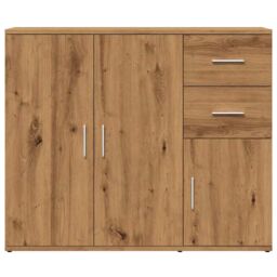 Berkfield Home Sideboard Artisan Oak 91x29.5x75 cm Engineered Wood in Brown - thumbnail 4