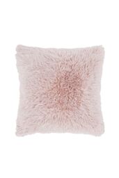Catherine Lansfield 'Cuddly' Faux Fur Heart Cushion in Pink