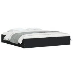 Berkfield Home Bed Frame with Drawers without Mattress Black 200x200 cm - thumbnail 3