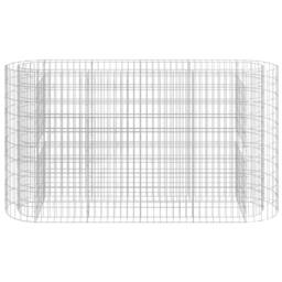 Berkfield Home Gabion Raised Bed Galvanised Iron 190x50x100 cm in Silver - Size: 190 x 50 x 100 cm - thumbnail 3