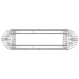 Berkfield Home Gabion Raised Bed Galvanised Iron 190x50x100 cm in Silver - Size: 190 x 50 x 100 cm - thumbnail 5