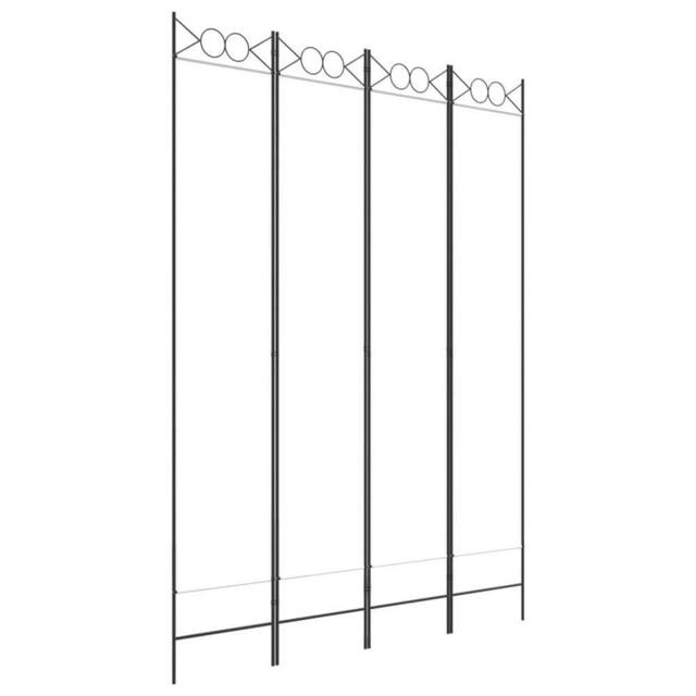 Berkfield Home 4-Panel Room Divider White 160x220 cm Fabric - image 1