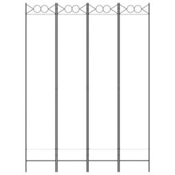 Berkfield Home 4-Panel Room Divider White 160x220 cm Fabric - thumbnail 3
