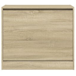 Berkfield Home Shoe Cabinet Sonoma Oak 80x42x69 cm Engineered Wood in Brown - Size: 80 x 42 x 69 cm - thumbnail 5