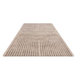 The Rug Shop UK Cream Handmade Modern Easy to clean Striped Area Rug - Size: 200 cm x 300 cm - thumbnail 5