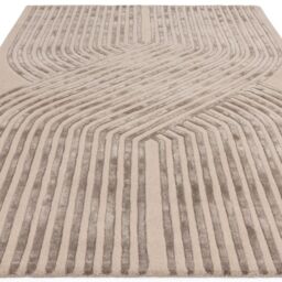 The Rug Shop UK Cream Handmade Modern Easy to clean Striped Area Rug - Size: 200 cm x 300 cm - thumbnail 4