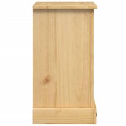Berkfield Home Bedside Cabinet Corona 45x35x64 cm Solid Wood Pine in Brown - Size: 45 x 35 x 64 cm - thumbnail 5