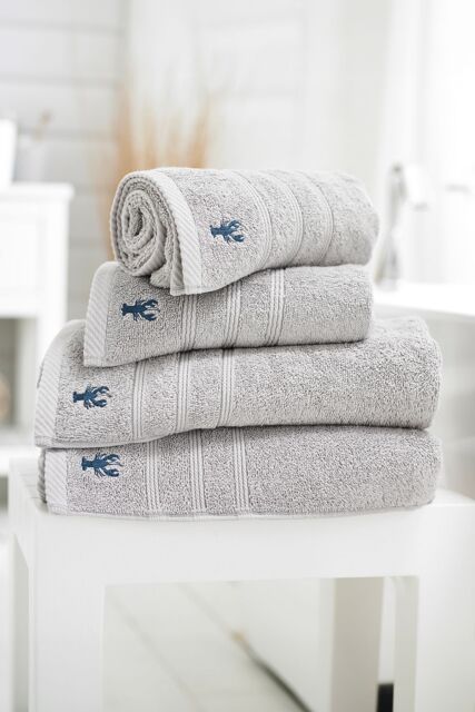 Lobster Creek Kaleidoscope 550gsm Combed Cotton Towels in Silver - image 1