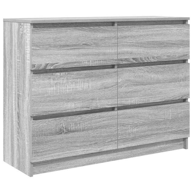 Berkfield Home Sideboard Grey Sonoma 100x35x76 cm Engineered Wood - Size: 100 x 35 x 76 cm - image 1