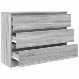 Berkfield Home Sideboard Grey Sonoma 100x35x76 cm Engineered Wood - Size: 100 x 35 x 76 cm - thumbnail 5