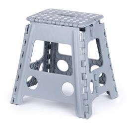 Nordara Large Foldable Plastic Step Stool Home Kitchen Storage in Grey
