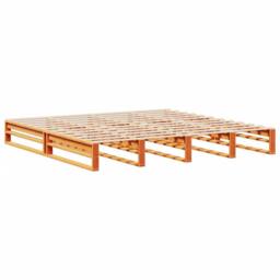 Berkfield Home Decorative Bookcase Bed Frame Wax Brown 180x200 cm Super King Sol - thumbnail 5