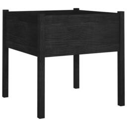 Berkfield Home Garden Planters 2 pcs Black 70x70x70 cm Solid Pinewood - Size: 70 x 70 x 70 cm - thumbnail 4