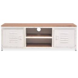Berkfield Home TV Cabinet 120x30x40 cm White - Size: 120 x 30 x 40 cm - thumbnail 3
