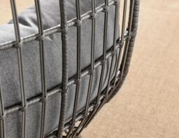 FurnitureboxUK Grey Rattan Garden Egg Chair in PE Resin Rattan for Outdoors & 15cm Luxuriously Thick Cushions - Patio Chair - thumbnail 7