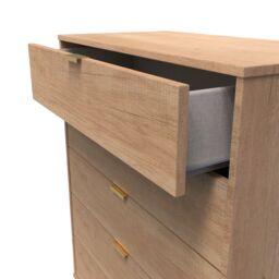 Ready Assembled 2 U Fuji 5 Drawer Chest (Ready Assembled) in Natural - thumbnail 5