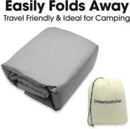 Futura Inflatable Mattress PVC Plush Camping Air Bed 195X96cm Single Size in Grey - thumbnail 5