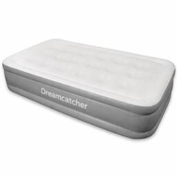 Futura Inflatable Mattress PVC Plush Camping Air Bed 195X96cm Single Size in Grey