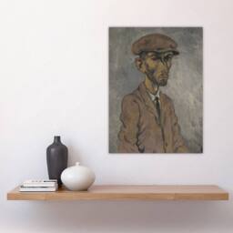 "Artery8 Artists Self Portrait Arnold Weisz Kubincan Wall Art Poster Print in Grey - Size: W24"" x H32""" - thumbnail 4