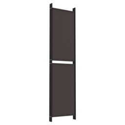 Berkfield Home 5-Panel Room Divider Brown 250x200 cm Fabric - thumbnail 6