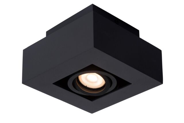 Lucide 'XIRAX' Dimmable Stylish Rotatable Indoor Ceiling Spotlight GU10 in Black - image 1